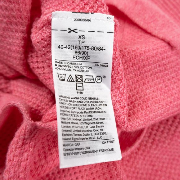 GAP pink Bella V-neck tunic sweater in Potpourri pink size XS - Picture 7 of 9